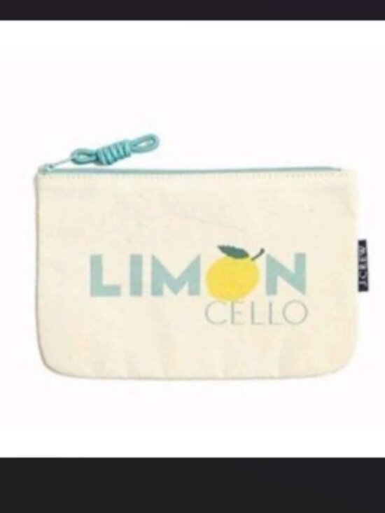 J. Crew Factory Handbags - J.CREW Factory Limoncello Lemon Canvas Zipper Pouch NEW